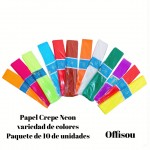 papel crepe offisou neonx6