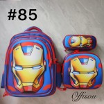 bolso tripack 3pcs bolso+cartuchera+lonchera 16pulga(con luces  )