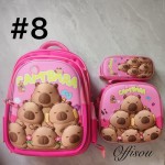 bolso tripack 3pcs bolso+cartuchera+lonchera 16pulga(con luces  )