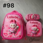 bolso tripack 3pcs bolso+cartuchera+lonchera 16pulga(con luces  )