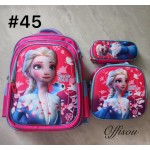 bolso tripack 3pcs bolso+cartuchera+lonchera 16pulga(con luces  )