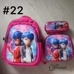 bolso tripack 3pcs bolso+cartuchera+lonchera 16pulga(con luces  )