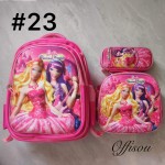 bolso tripack 3pcs bolso+cartuchera+lonchera 16pulga(con luces  )