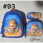 bolso tripack 3pcs bolso+cartuchera+lonchera 16pulga(con luces  )