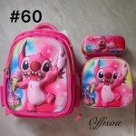 bolso tripack 3pcs bolso+cartuchera+lonchera 16pulga(con luces  )
