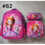 bolso tripack 3pcs bolso+cartuchera+lonchera 16pulga(con luces  )