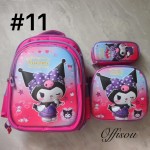 bolso tripack 3pcs bolso+cartuchera+lonchera 16pulga(con luces  )