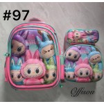 bolso tripack 3pcs bolso+cartuchera+lonchera 16pulga(con luces  )