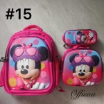 bolso tripack 3pcs bolso+cartuchera+lonchera 16pulga(con luces  )