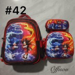 bolso tripack 3pcs bolso+cartuchera+lonchera 16pulga(con luces  )