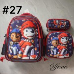 bolso tripack 3pcs bolso+cartuchera+lonchera 16pulga(con luces  )