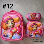 bolso tripack 3pcs bolso+cartuchera+lonchera 16pulga(con luces  )