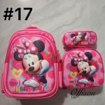 bolso tripack 3pcs bolso+cartuchera+lonchera 16pulga(con luces  )