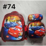 bolso tripack 3pcs bolso+cartuchera+lonchera 16pulga(con luces  )