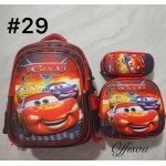 bolso tripack 3pcs bolso+cartuchera+lonchera 16pulga(con luces  )
