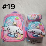 bolso tripack 3pcs bolso+cartuchera+lonchera 16pulga(con luces  )