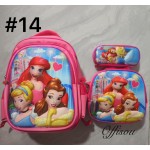 bolso tripack 3pcs bolso+cartuchera+lonchera 16pulga(con luces  )